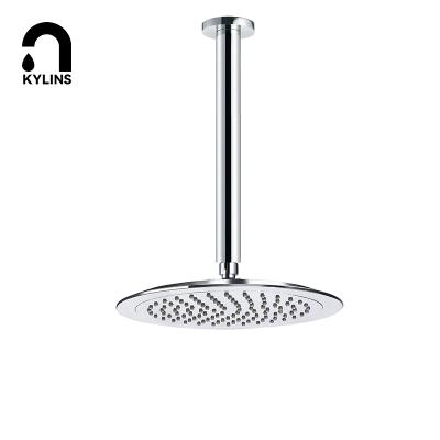 China No Deflector Abs Above Shower Rainfall No Deflector Round Ceiling Bathroom Shower Heads for sale