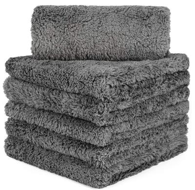 China QUICK DRY Microfiber Towels For Cars 16x16 Inch Plush Microfiber Edgeless Towel 6 Pack Car Microfiber Towel for sale