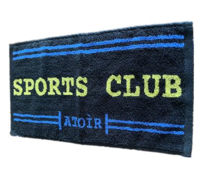 China 100%Cotton Hypoallergenic Custom Towels Woven Logo GYM Towel Logo Jacquard Sports Towel Fitness for sale