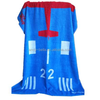 China High Quality Hypoallergenic Jacquard Woven Beach Towels With Logo for sale