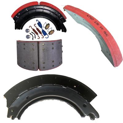 China New ceramic 818570 Bendix truck eaton 807685 lined 23K liner brake shoe set 4709 for sale