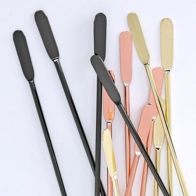 China Amazon Viable Success Reusable Metal Cocktail Whiskey Stirring Stainless Steel Stir Sticks for sale