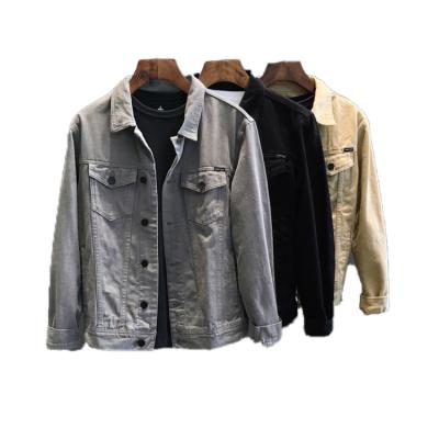 China Fashion Solid Color Mens Denim Jacket 2021 Breathable Spring Jean Jacket for sale