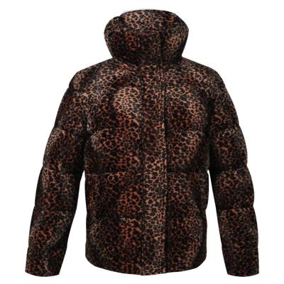 China Cheap Price Breathable Plus Size Jackets For Women Winter Wear With Leopard Print for sale