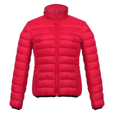 China New Design Breathable Winter Jacket Woman Red Stripper Jacket For Down Jacket for sale