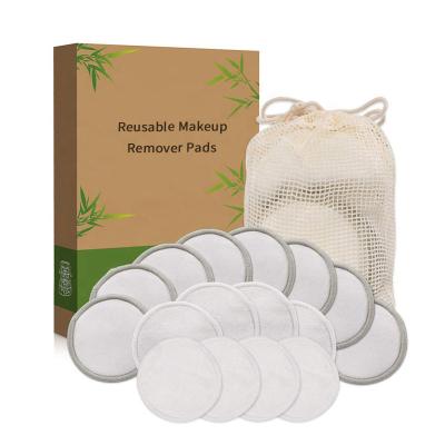 China Vegan 100% Organic Biodegradable Zero Waste Microfiber Makeup Reusable Makeup Remover Bamboo Reusable Makeup Remover Pads Bamboo for sale