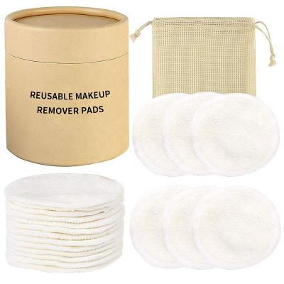 China Makeup Cleansing Remover 12/14/15/18/20 Pack Washable Reusable Bamboo Makeup Remover Pads Makeup Removal Pads Biodegradable Makeup Remover for sale