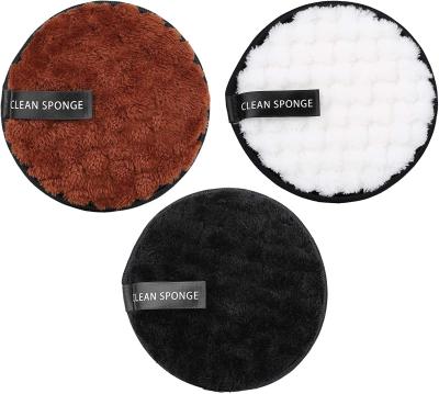 China 3pcs Eco-friendly Washable Cloth Soft Cleansing Fiber Reusable Makeup Bag Pads Microfiber Makeup Remover Pads for sale