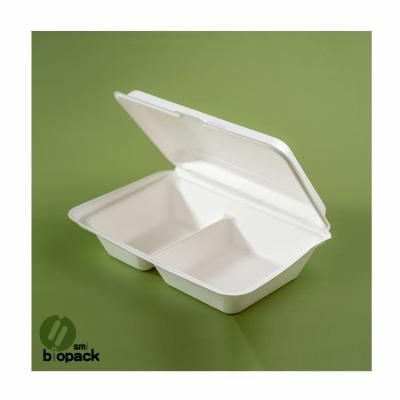 China Modern Environmentally Friendly Degradable Tableware Bagasse Disposable Food Packaging Square Bowl for sale