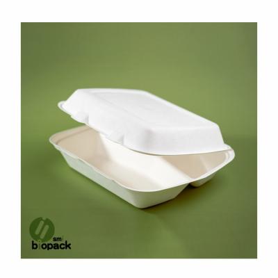 China Modern Hot Hale Bagasse Biodegradable Disposable Lunch Box With Lid Disposable Tableware for sale