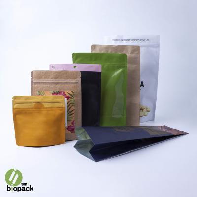 China Food Packaging Customized PLA Bag Food Packaging Biodegradable Plastic Bag For Nuts Snacks for sale