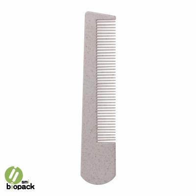 China Hotel Customized Logo Disposable Hotel Installation Wheat Straw Material Eco-Friendly Comb Hair Hotel Comb Hotel for sale