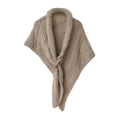 China Manufacturer Good Quality Fashion Popular Professional Women Shawl Winter Knitted Shawls for sale