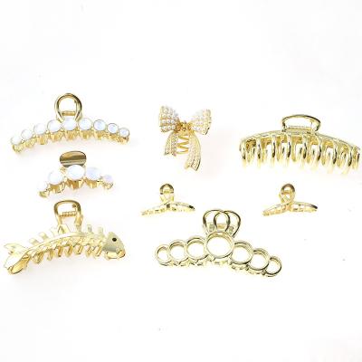 China Japan And Korean Style New Developed Comfortable Hair Clips Claw Clip Girls Metal Large Hair Claw Clip for sale