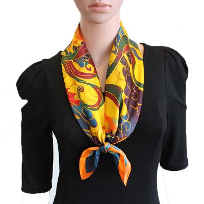 China Square Plain Satin Silk70Square Scarf Mulberry Silk Shawl All-Match Printed Silk Scarf for sale