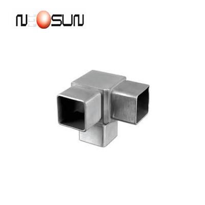 China Plug In Stainless Steel Tube Pipes Customized Square Connector For Railing Tube for sale