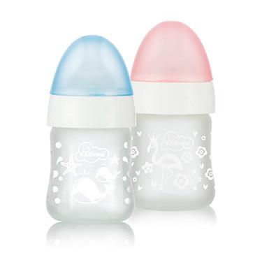 China Gently 2021 new design frosted glass baby bottle manufacturers for sale