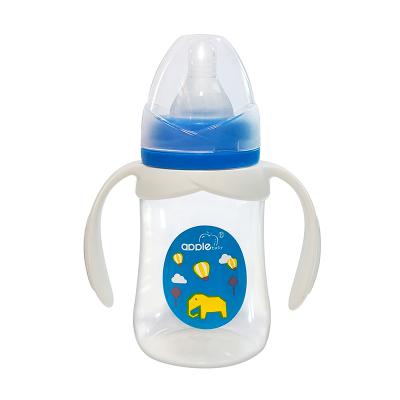 China 2021 New Products Sublimation Drinks Bottle Milk PP Standard Silicone Baby Sustainable Neck Feeding Bottles for sale