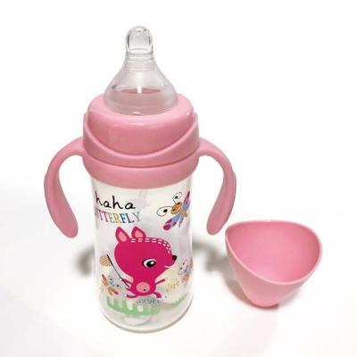 China High Quality Wide Unbreakable Portable Single Neck Plastic BPA Food Grade Food Grade Baby Bottle Free Water Feeding Milk Bottle for sale