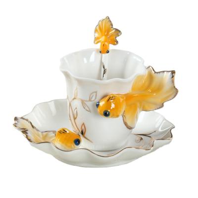 China Traditional Ceramic Coffee Cup & Saucer Fine Bone China Tea Set and Coffee Cup Set Porcelain Tea Cups for sale