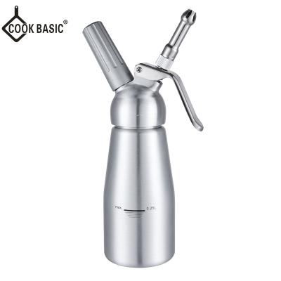 China Sustainable Uses Standard N20 250ml Whipper Cream Aluminum Body And Head for sale