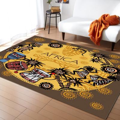 China Tribal Gentilitial Anti-Skid African Woman Printing Vintage Area Rug Blankets For Living Room Bedroom for sale