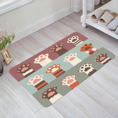 China Anti-bacteria Absorbent Dirty Mud Washable Dog Wipe Your Paws Pets Door Mat for sale