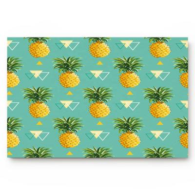 China Hot Sale Wrinkle-Resistant Fresh Fruit Pineapple Custom Printed Kitchen Cover Dust Proof Bedroom Door Mats for sale