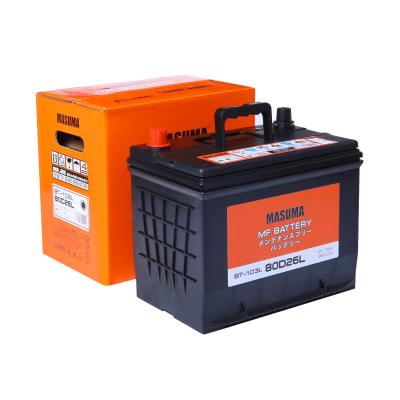 China BT-103L MASUMA Acessórios para automóveis Baterias para automóveis 12V 70AH 689 CCA Bateria para automóveis 80D26L à venda