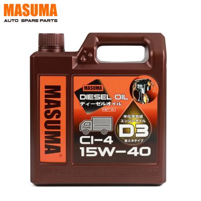 China D3 15W-40 CH-4L MASUMA Automóvel Anti desgaste Óleo de motor totalmente sintético Lubrificante automotivo 4L à venda