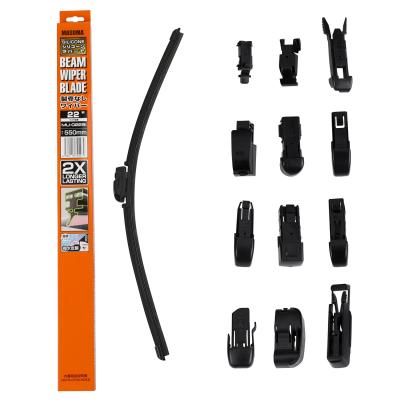 China Ford auto voorruit vervangend veegscherm blad Rubber frameless 22 inch J-hook alleen Te koop