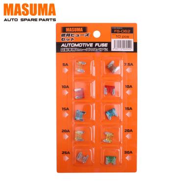 Cina MASUMA NO. FS-062 50-30A 10 Pcs Automotive Colorful Assortment Kit Fusibili per auto in vendita