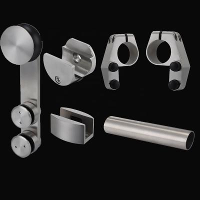 中国 New Frame Glass Sliding Door System Interior Sliding Shower Door Hardware System Roller Fitting Set 販売のため