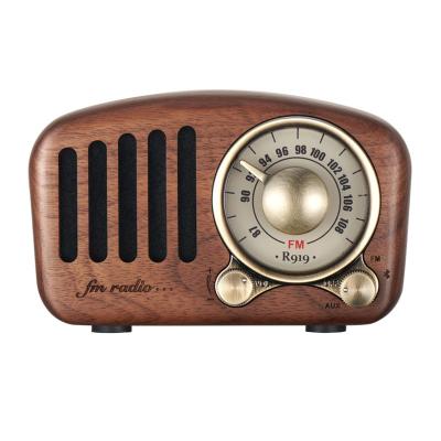 China Retro Wood Mini Speaker Wooden Radio Card Wireless Speaker Yes New Outdoor for sale