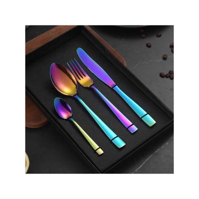 China Sustainable Factory Wholesale Home 4 Pcs Spoon Fork Knife Dinnerware Hotel Serving Flatware Gift Flatware Sets for sale