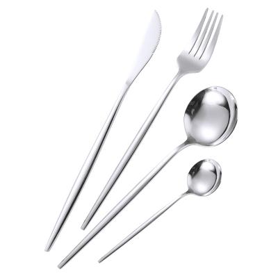 China Sustainable Promotional Silver Cutlery Set Stainless Steel Flatware Set Medieval Cutlery Tableware Dinnerware Set Vintage Cutlery For Hotel for sale