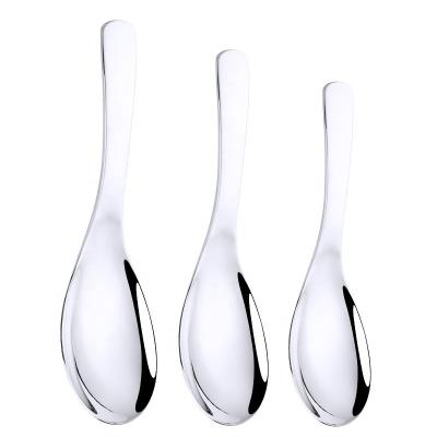 China Stocked Amazon Hot Sale Earl Round Bottom Count Thick Spoon Tableware High Quality Stainless Steel Soup Spoon Table Spoons for sale