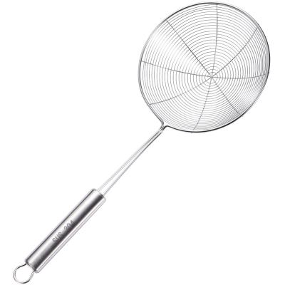 China Sustainable Multi-functional Gadget Tools Steel Wire Kitchen Food Grade Filter Spoon For Cooking for sale