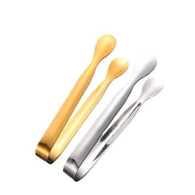 China Sustainable Hot Selling Stainless Steel Ice Sugar Tongs Color Kitchen Accessories 304 Stainless Steel Ice Kitchen Clip For Party for sale