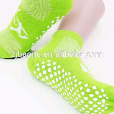 China Antibacterial lime green non slip socks, trampoline socks, anti slip trampoline socks for sale