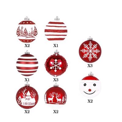 China Christmas Tree Decoration Cheap Hot Sale Good Quality Outdoor Red Christmas Tree Decoration Balls for sale