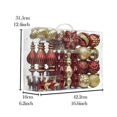 China Eco-Friendly Manufacturer Custom Plastic Hanging Christmas Tree Decoration Ornament Ball for sale