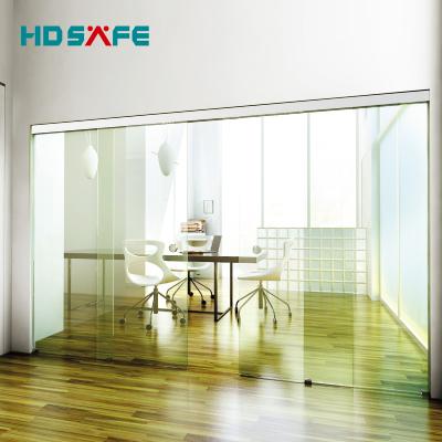 China door & Aluminum Top Hanging Frameless Glass Window Rollers Sliding Door System for sale