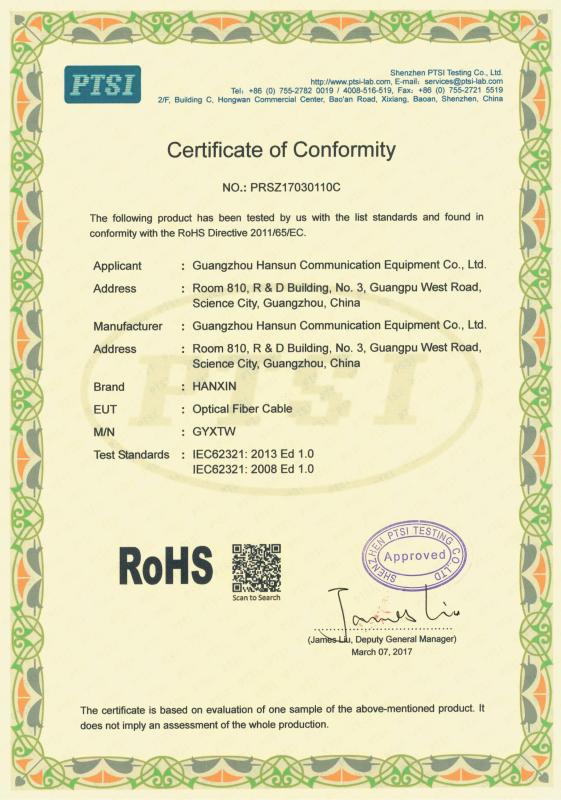 RoHS - Hanxin (guangdong) Communication Equipment Co., Ltd.