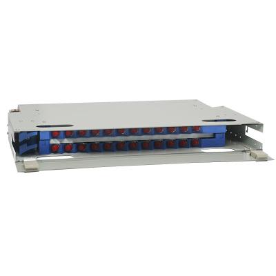 China FTTH 24 Port SC FC Fiber Optic Distribution Frame Rack Mount ODF Cabinet ODF Machine for sale