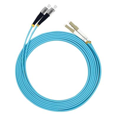 China FTTX Systems LC PC to FC PC Duplex 2.0mm PVC Multimode Fiber OM3 Patchcord Optical Cable (OFNR) zu verkaufen