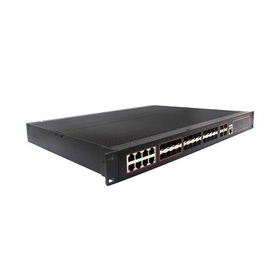 China SNMP 24 Gigabit SFP 8G RJ45 Port 4 10G SFP L3 Combo Port Managed Industrial Switch zu verkaufen