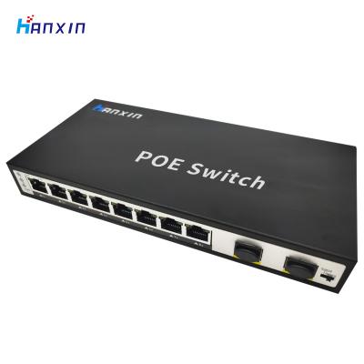 China FTTX Network HX308GP-2SFP 8 Poe Ports 2 SFP Ports Full Gigabit Fiber Ethernet Poe Switch en venta