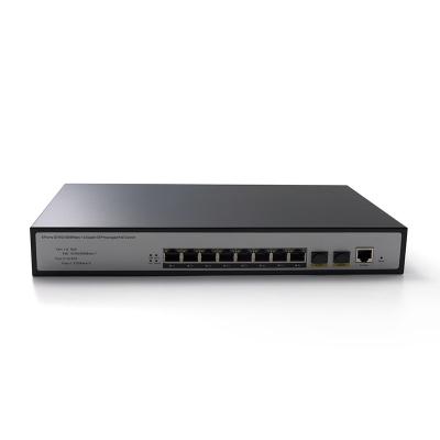 China High quality FTTX network HXM808G-2SFP-I 8 ports controlled poe switch ports gigabit ethernet poe indastrial switch en venta