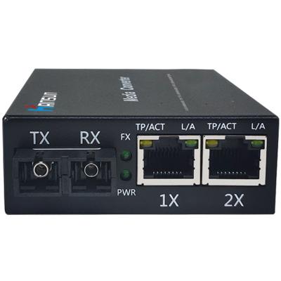 China FTTX Network Hs1302-Ssc-80 Industrial Fiber Media Converter Mini Media Converter Multi Mode To Single Mode en venta